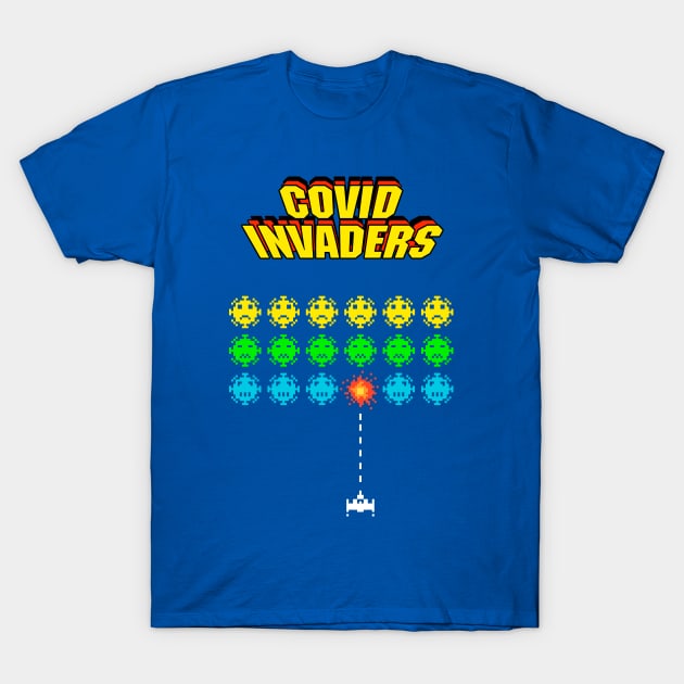 Covid Invaders T-Shirt by Olipix